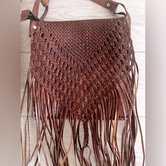 Handbags - Vintage leather western style boho fringe purse
